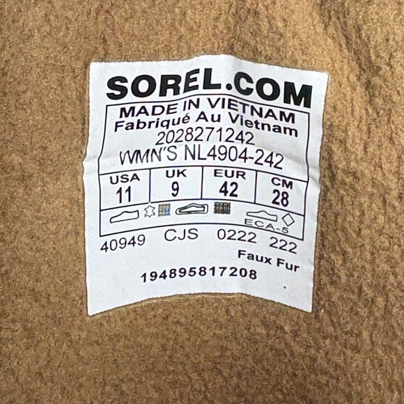 Sorel Kinetic Breakthru Conquest Women's 11 Sneaker Boots Bootie Waterproof Tan - Picture 12 of 12